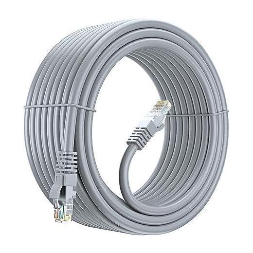 Generic Cat6 Cable 20M 65 Feet Weatherproof/UV Resistant 10000mbps Ethernet Cable Suitable for Direct Burial Installations cat6 Ethernet Patch Cable LAN Cable Internet Network Cord