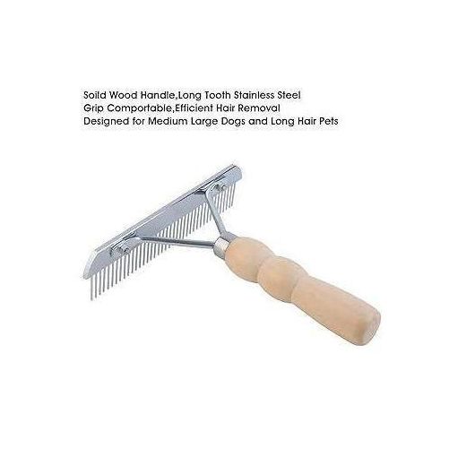 Generic Ergonomic Pet Grooming Rake and Undercoat Shedding Comb - image 2