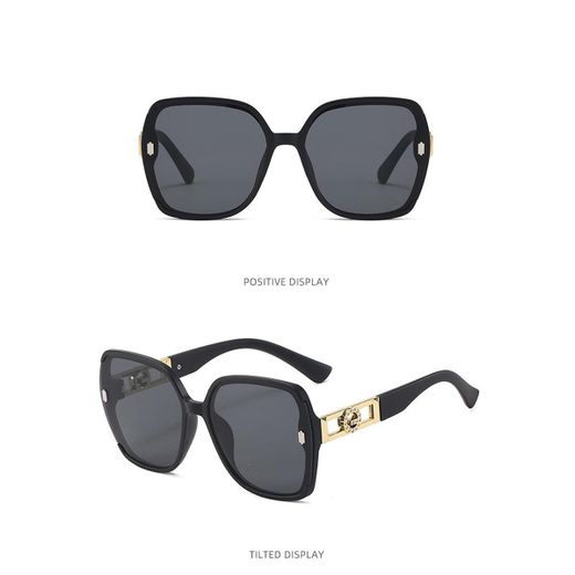 Fashion Women's Oversized Square Frames Sunglasses UV400 Protection - Black - image 3