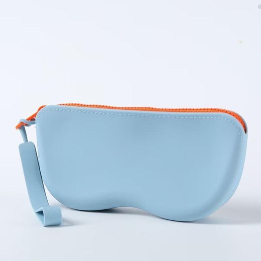 Popular Silicone Sunglasses Case Portable Fashion Colorful Soft Protective Eyewear Storage Box.off-whie - image 3