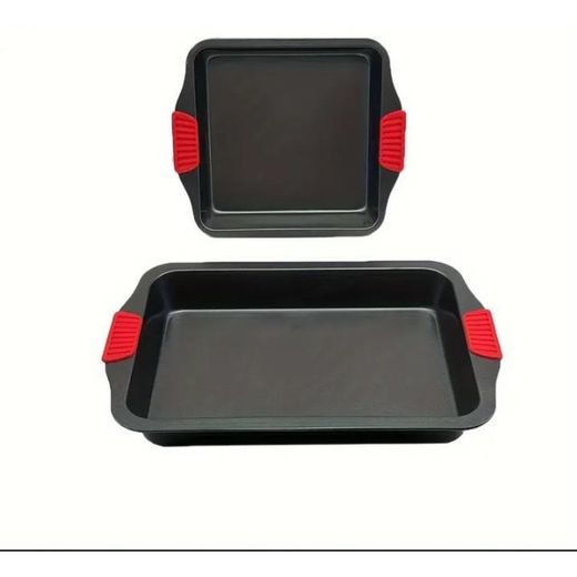 Generic Non_stick  Rectangular Oven tray with silicone handle grips