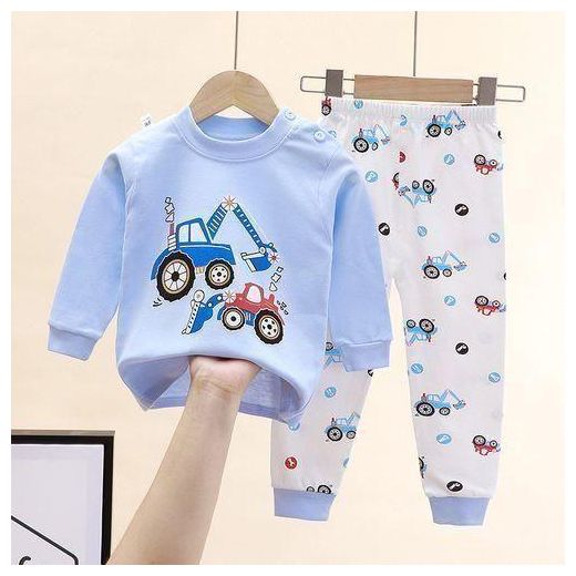 Fashion 0-3Y Baby Boys Clothes Set 2pcs Long Sleeve Sweatshirt Pants O-Neck Tops Cartoon Outfits - image 3