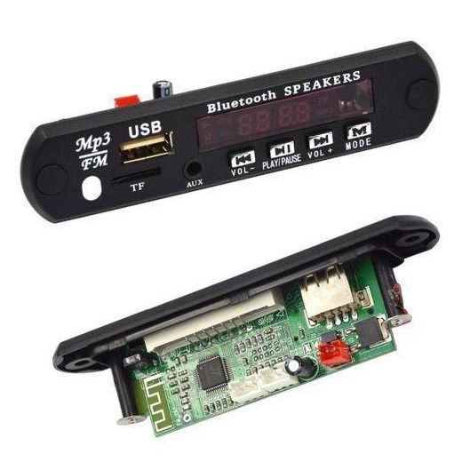 Other 12V Bluetooth MP3 WMA FM AUX Decoder Board Audio Module TF SD Card USB Radio Black - image 3