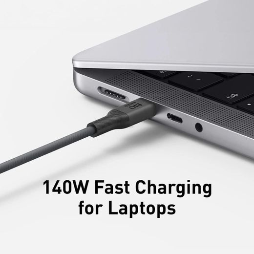 Anker 544 USB-C to USB-C Cable (100W, 1.8Meters, 6ft), USB C Bio-Based Charging Cable for MacBook Pro, iPad Pro, iPad Air 4, ALL USB-C Devices Tablets, Phones, Laptops, and More - Black (1.8M, Black/GREEN) - image 2