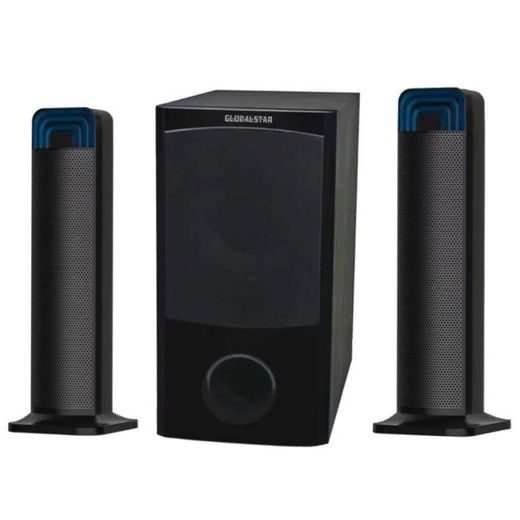 Global Star GS- 002 ,2.1 Channel Multimedia Speaker  Bluetooth, USB, FM Radio , Remote Control, LED Display.1 year warranty,_ Black. - image 2