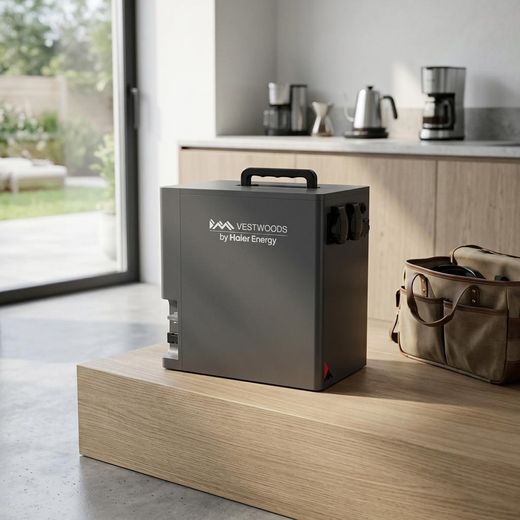 Vestwoods by Haier Energy 2kWh Solar Energy Storage System – 1000W Built-In Inverter - Black. - image 2