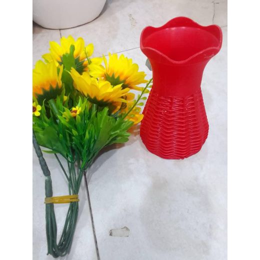 Generic Fashion vesal and flower - multi coloured