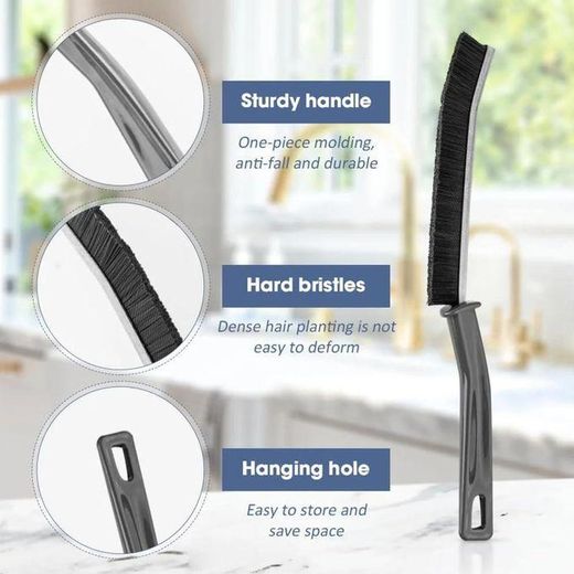 Generic Hard Bristle Crevice Small Brushes, Grout Cleaner Toilet Brush, Scrub Brush Shower Tile, Skinny Gap - image 2
