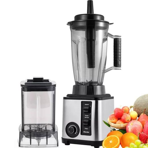 Generic 3 Liters Heavy Duty Electric Plastic Commercial Blender With Big And Small Jar-Multicolour