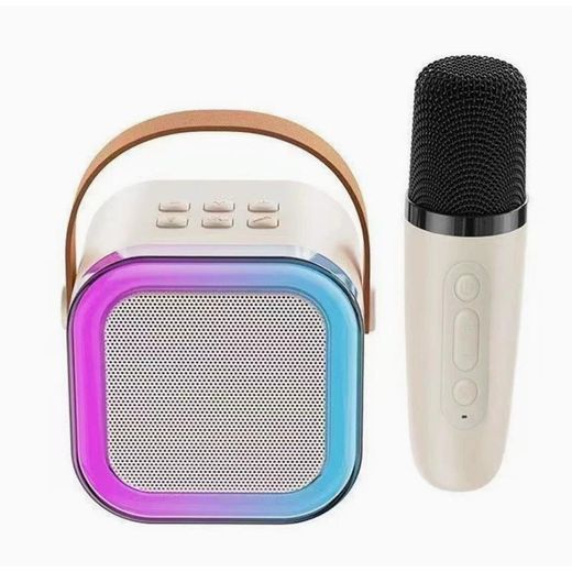 Generic Portable Bluetooth Karaoke Speaker with Microphone RGB Light Home KTV - image 2