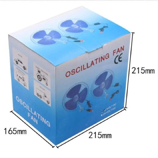 Generic portable oscillating fan 12v fan car oscillating fan 12 volt fan car electric fan solar powered car window fan car clip- on fan car fan car clip-on fan summer cooling fan - image 2
