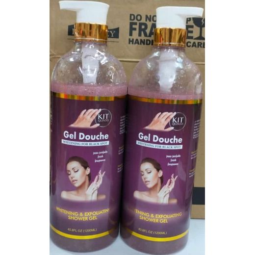 Kit Gel Douche Whitening ,For Black Spot Whitening & Exfoliating Shower Gel Body Washes-1200ml 