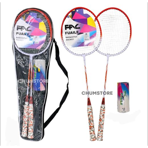Professional Badminton Racket Set - Pair of 2 Rackets with Shuttlecock Tube & Carrying Bag