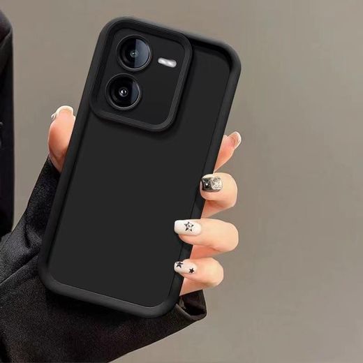 Generic Tecno case for Camon 30 and Spark 30c pop 8/smart 8 pop 9/Spark Go 1  Luxury Soft Silicone Skin Touch Feel Cover Case-Black - image 3