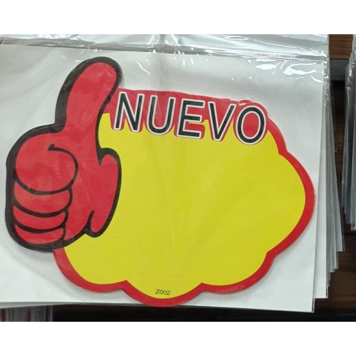 5 pieces Nuevo Yellow and red thumbs up sales tags