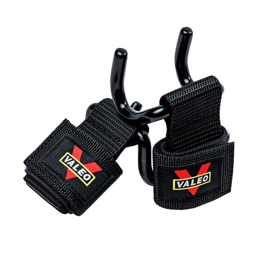 Generic 2Pcs lot Weight Lifting Hanger Hand Bar Wrist Straps Glove Weightlifting Strength Training Gym Fitness Hook Support Lift Grip Belt Hook for bars and traction Valeo Power Lifting Hangers - image 2