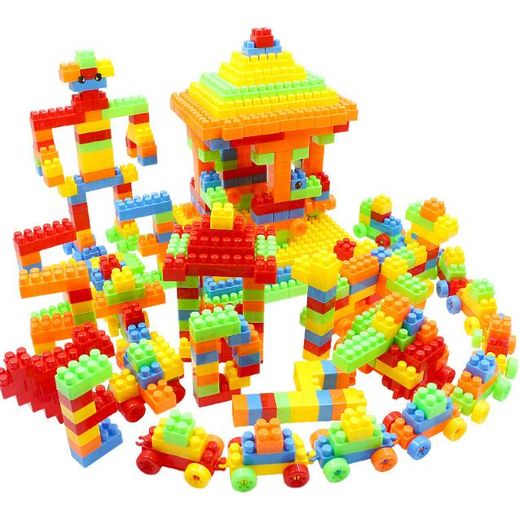 Generic HIBUY 205 Pcs of DIY puzzle building blocks for children's learning and puzzle toys with large particles Ages 3+ - image 3