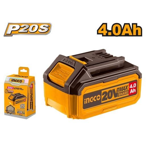 INGCO Lithium-Ion Battery Pack 20V 4.0Ah - Orange/Brown