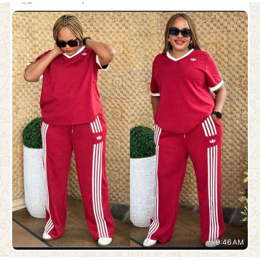 Trendy Weekend Sportwear Look – Red & White
