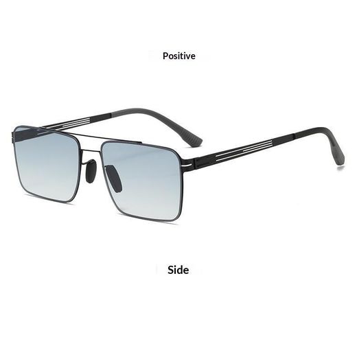 Fashion Men's Smart Photochromic Lightweight Sunglasses, Day-Night Dual Use - Black Frame - image 3