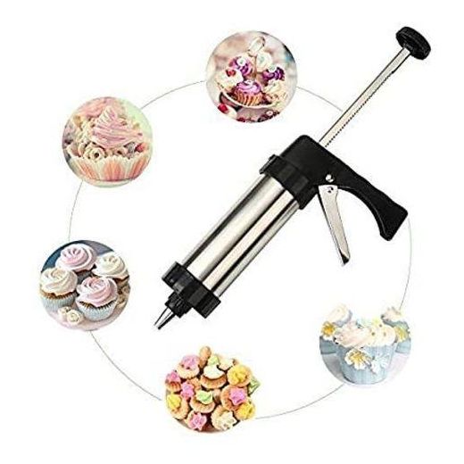 Generic Cookie Press And Icing Set- Silver - image 2