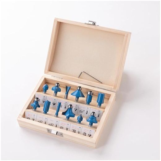 INGCO 12 Pcs Router Bits Set(6mm) - Yellow, Blue,Yellow - image 2