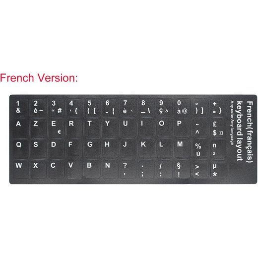 Generic French Keyboard Stickers