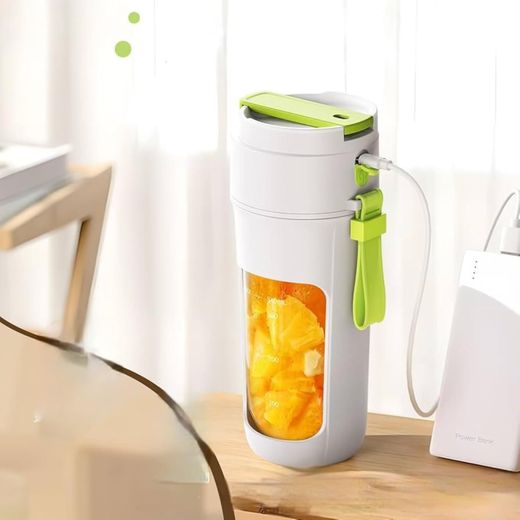 Generic Electric Mini Portable Blender USB Rechargeable Personal Size Blender Juicer Machines Automatic Mixing Cup For Smoothies And Shakes Mini Fruit Mixer Cup 8 Blades Juicer