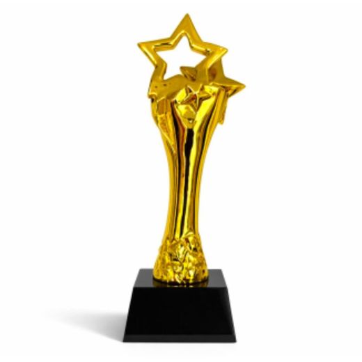 Generic Trophies Resin Gold Trophy Honor Trophy Talent Show Contest Event Souvenir Prizes Outstanding Singer And Actor Award Presentation Trophy