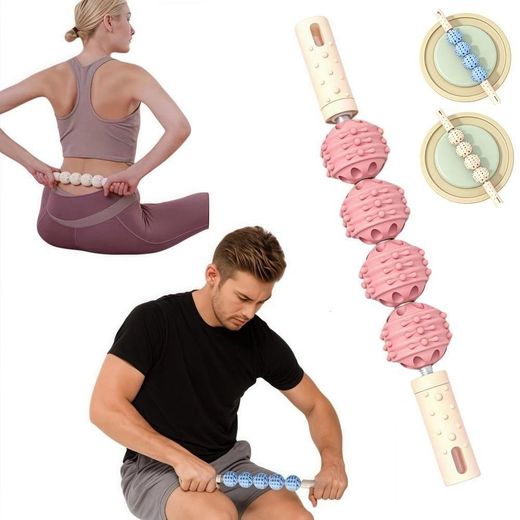 Generic Muscle Roller Stick Massager Handheld Body Massage Stick for Deep Tissue, Reduce Muscle Soreness Tightness Leg Cramps & Back Pain for Physical Therapy & Recovery For Yoga Exercise Massager Anti Cellulite Slimming Muscle Roller Relieve Stress Relax