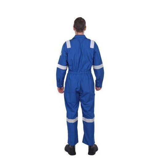 Generic Safety Protective Unisex Workwear Overall With Reflector Lines - Blue - image 4