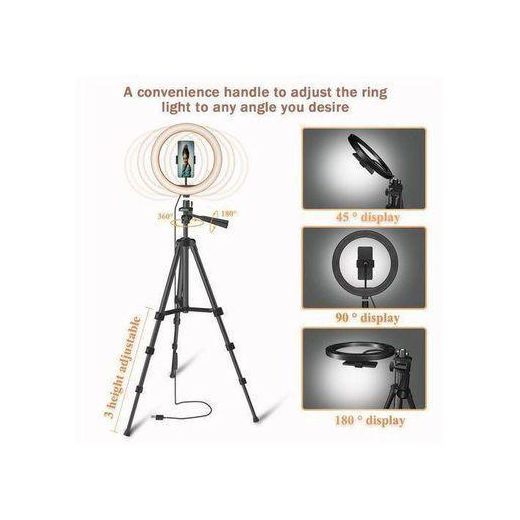 Soft Ring Light 12 Inch Ring Light With Stand, For Tik Tok, YouTube,Live Stream - Black - image 2