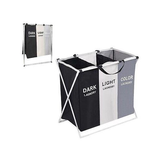 Generic 3 section laundry basket - image 2
