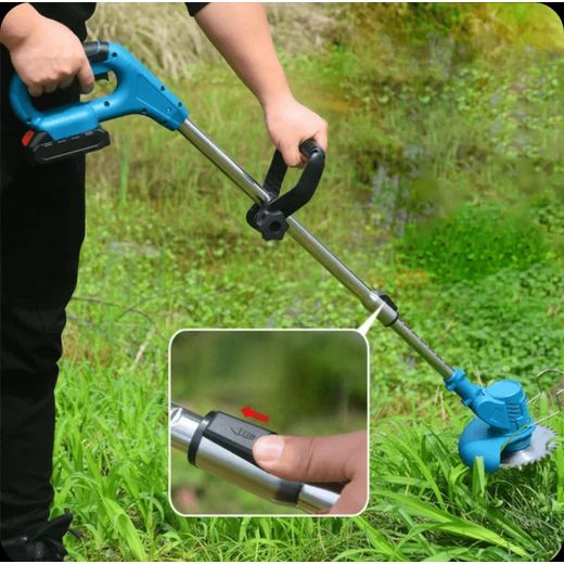 Generic Rechargeable Battery Powered Home Grass Cutter (2 batteries attached) -multicolor - image 2
