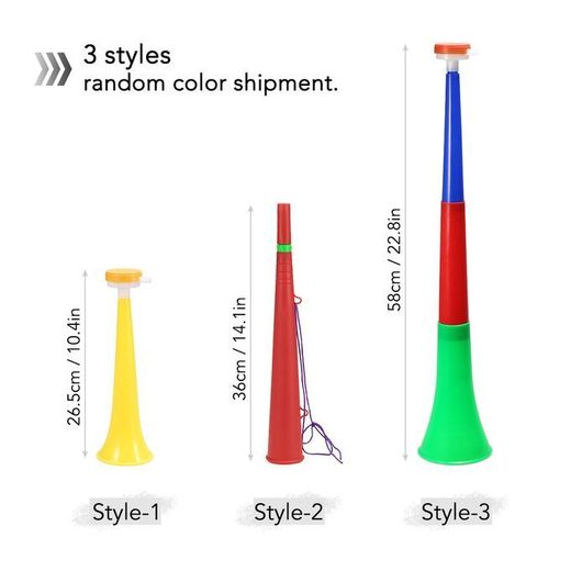 Generic Plastic Vuvuzela Horns Soccer Fan Trumpet Fans Cheering - image 2