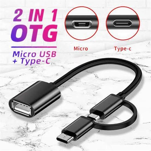 Generic Original Multi-function Otg 2 in 1 USB 3.0 OTG Adapter Cable To Type-C To Micro USB to USB 3.0 Interface Charging Cable Line for Cellphone plug and play Converter