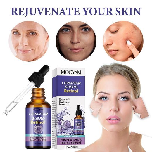 MOOYAM Retinol Serum, Vitamin E , Anti Wrinkles, Fade Fine Lines, Shrink Pores, Improve Skin Tone and Texture