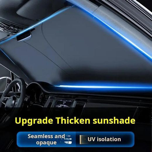 Generic Portable car windshield sunshade - heat-isolating front window sunshade for interior accessories, suitable for most car models