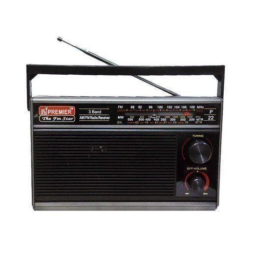 Premier  Portable FM/AM Radio - Black.
