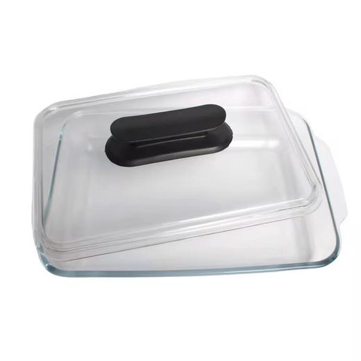 Generic 3 L High Borosil Tempering Glass Basic Rectangular and Oblong Clear Glass Baking Dish With Lid- Clear Glass. - image 4