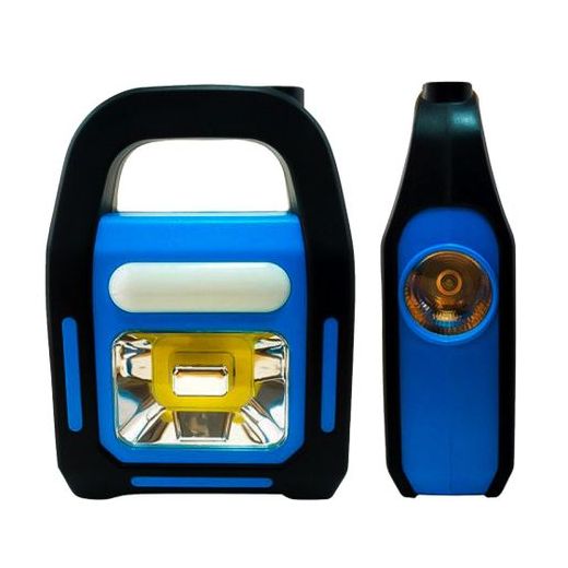 Solar And Rechargeable LED Flood Light - Black,Blue