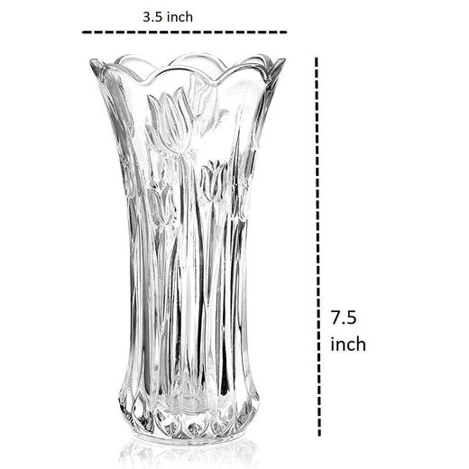 Generic Transparent Glass Vase Elegant Style -Transparent - image 3