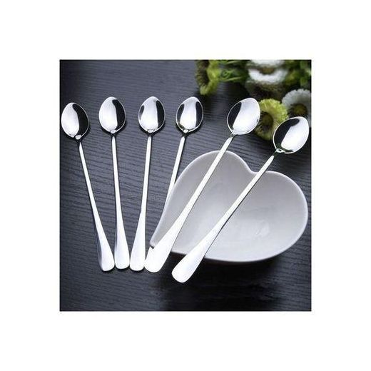 Generic 6-Piece Silver Long Tea Spoon Set - image 2