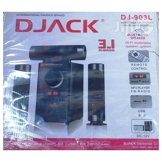 Djack DJ-903L Woofer Hifi Home Theater with Bluetooth, FM Radio - Black - image 3