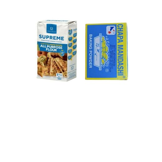 Mandela Millers Supreme Fortified Home Baking All Purpose Flour 2kgs & Baking Powder 100g