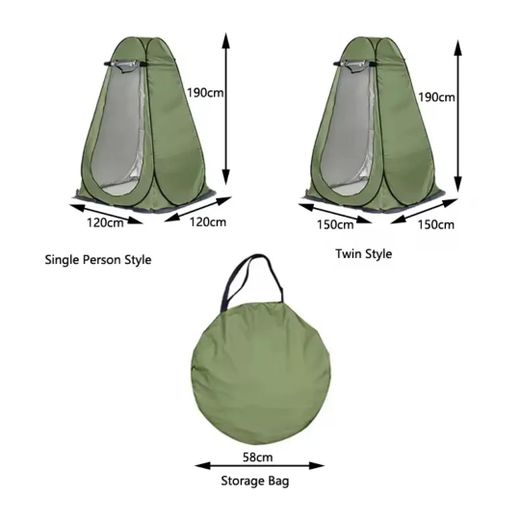 Generic portable pop-up privacy tent for private changing room, camp toilet enclosure, or portable shower stall. - image 2