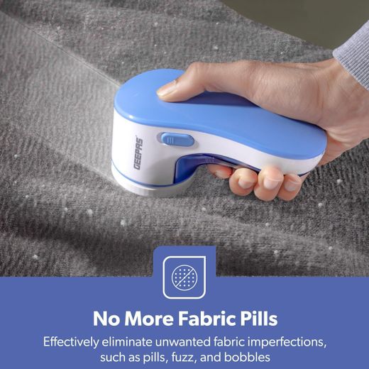 Geepas Lint Remover Rechargeable Fabric Shaver for Clothes Wool Cotton Upholstery Pills Portable Bobble Remover Battery Operated 40Min Runtime Auto Shut-Off Detachable Collector-White - image 3