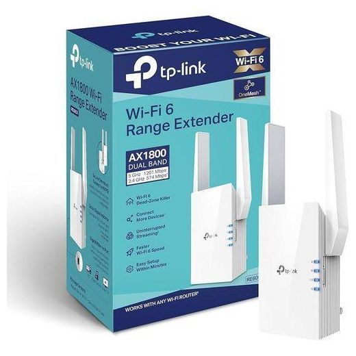 TPLink Re605x Ax1800 Dual Band Wifi 6 Range Extender