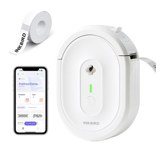 Inkbird Label Maker with Inkless Thermal Printing Bluetooth Sticker Printer