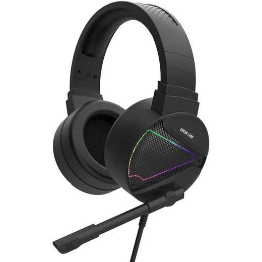 Green Lion GP27X Gaming Headphone, Built-in Omni-Directional Noise Cancelling Microphone, 2.1m Cable Length, 360" Free Bending, 50mm Speakers, RGB
